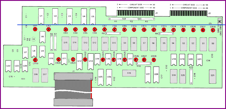 circuit board drawing with cut off line