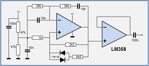 400 Hz sine oscillator