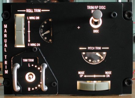 Manual trim panel backlighted