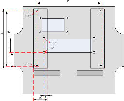 UHF PCB mounting brackets